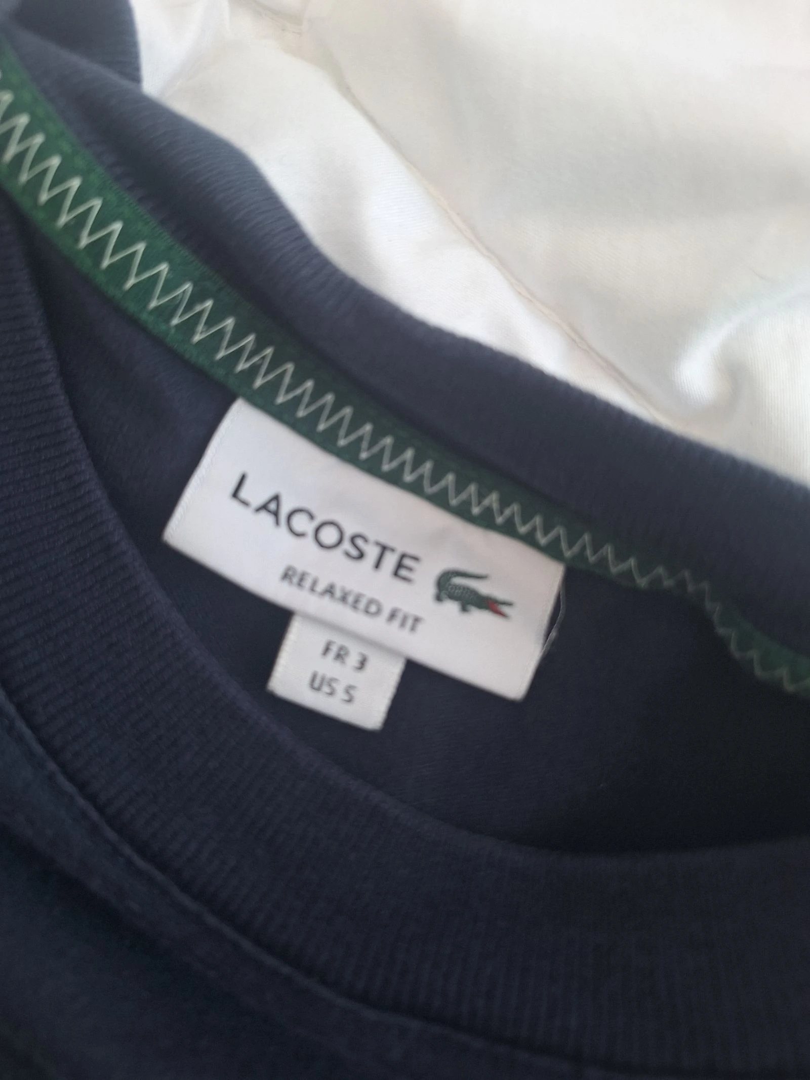 Lacoste sweater dark blue with logo relaxed fit – photo 4